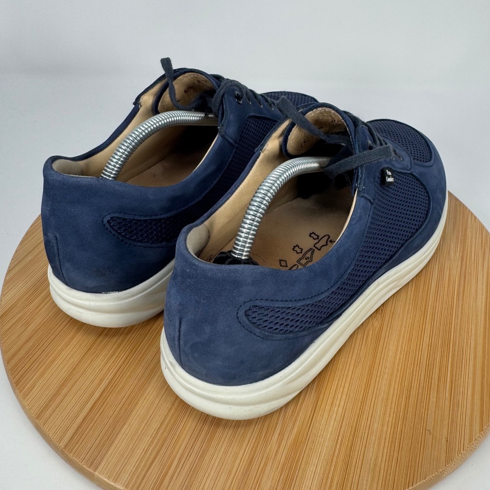 Finn Comfort Ikebukuro Navy Blue Nubuck Mesh Walking Shoes Womens 6.5 8581509 - Picture 12 of 12